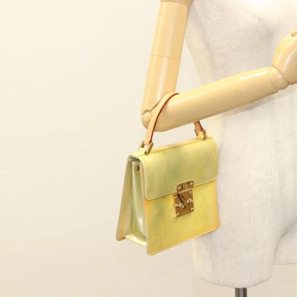 LOUIS VUITTON Monogram Vernis Spring Street Hand Bag Gris M91029 LV Auth gh317 - Picture 1 of 16